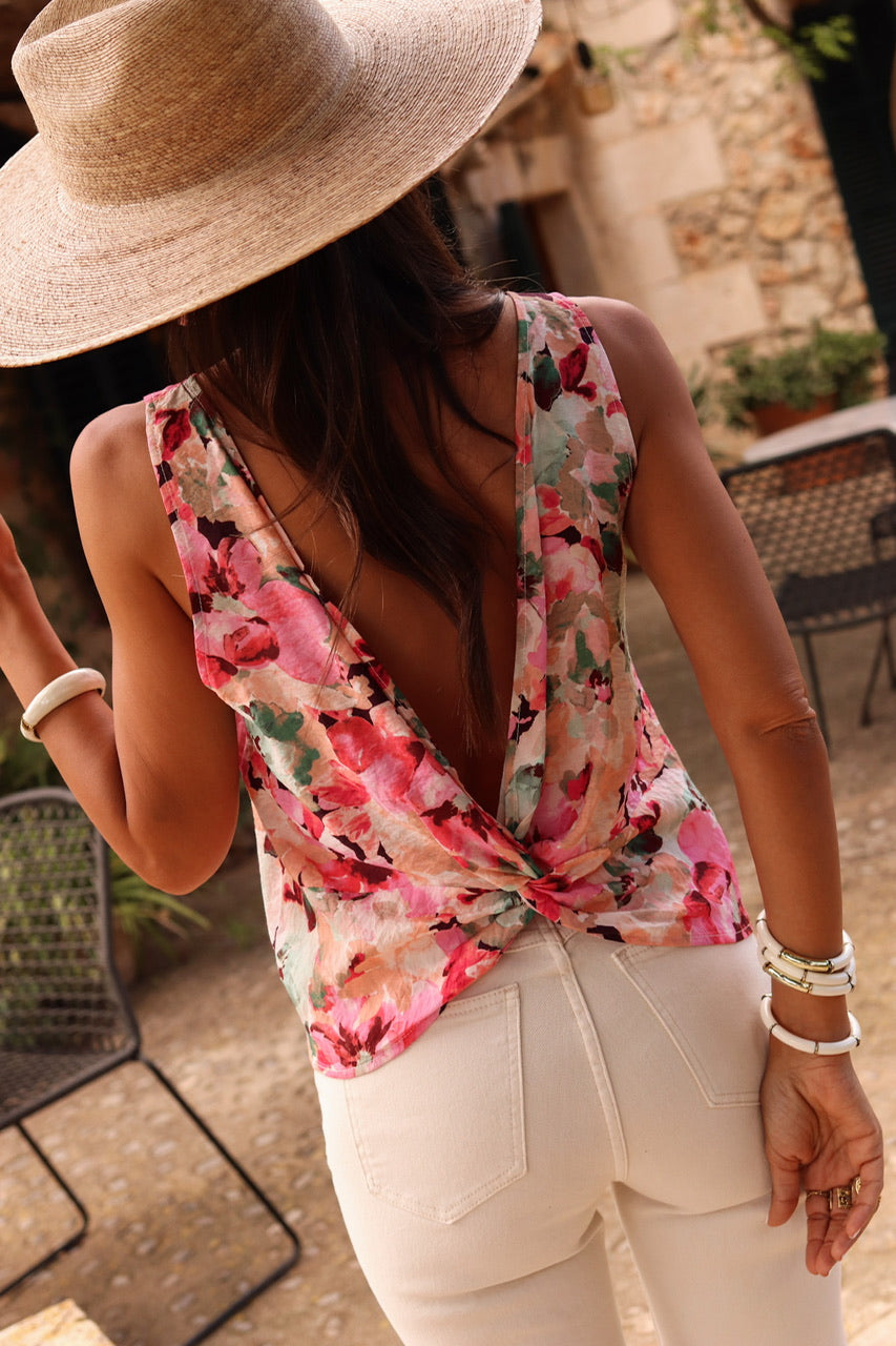 Top Divane à fleurs