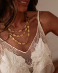 Collier Soren doré multi rangs en acier inoxydable style bohème