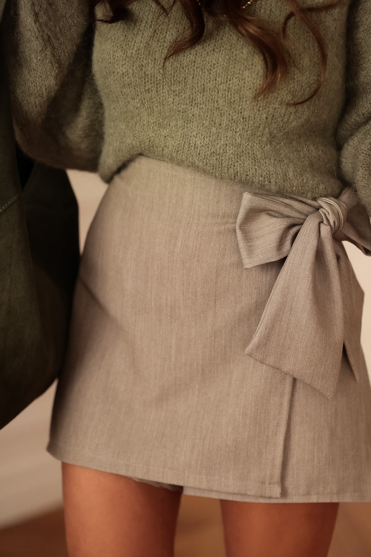 Jupe-short Gigi taupe