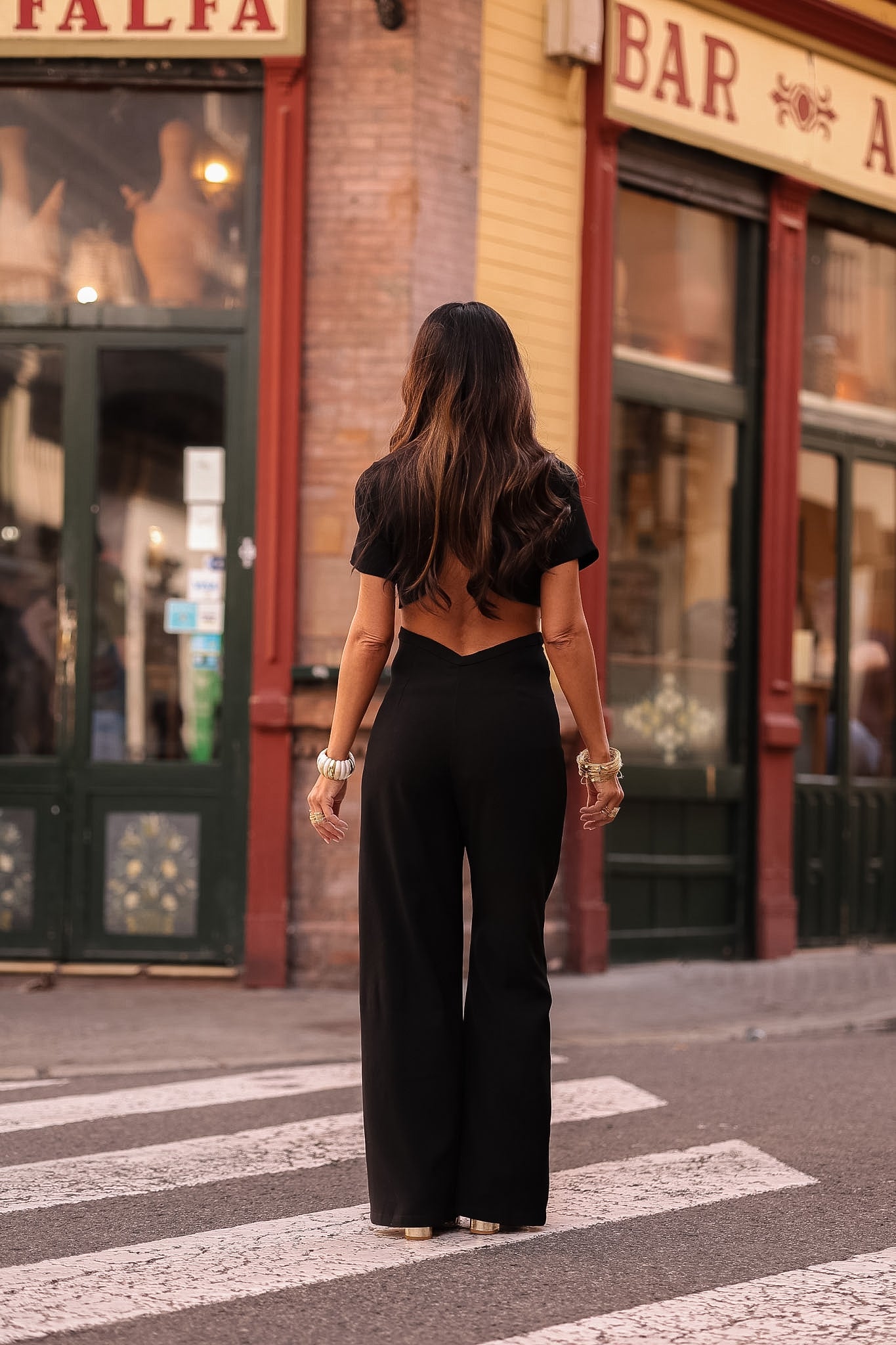 Combi-pantalon Ysé noire (PRÉCOMMANDE)