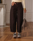 Jean balloon Riven marron à pois