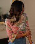 Pull Jade à fleurs