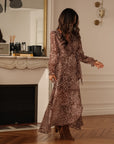 Robe longue Elva choco (Précommande)