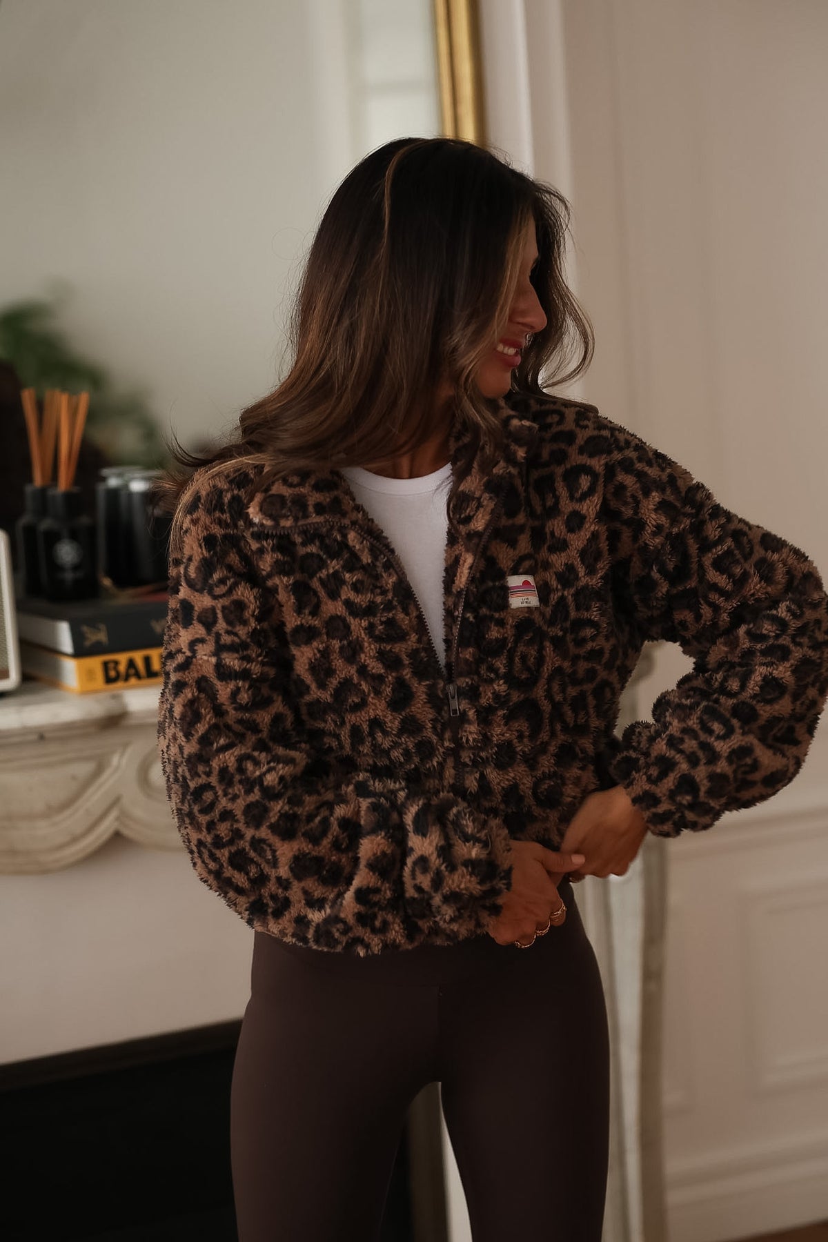 Veste polaire Johane léopard