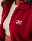 Veste polaire Gia rouge rubis