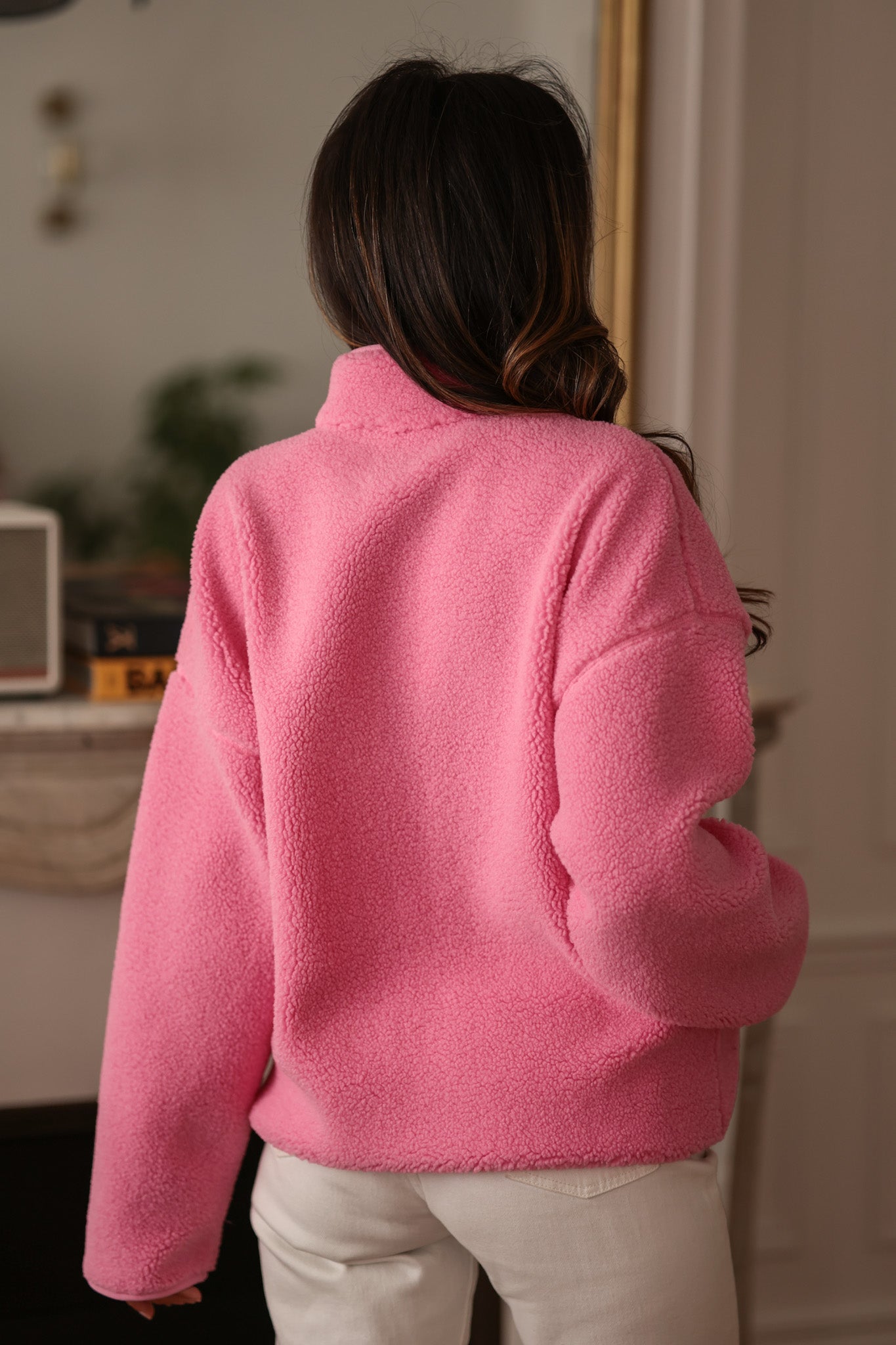 Polaire Fey rose à zip