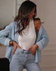 Chemise Evie en jean bleu clair
