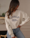 Sweat gris femme col rond inscription Lovely girl (vue 5)