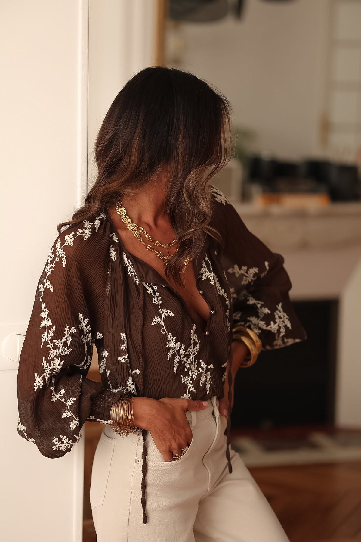 Blouse Anita choco