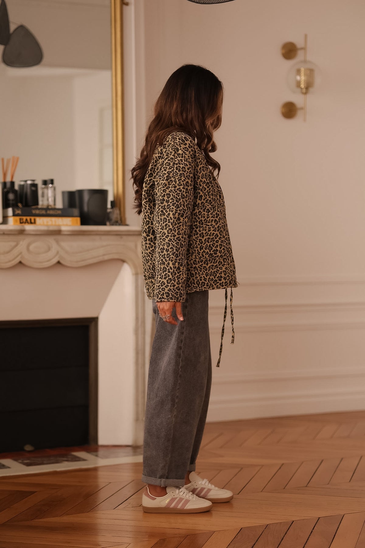 Veste Nélie matelassée leopard