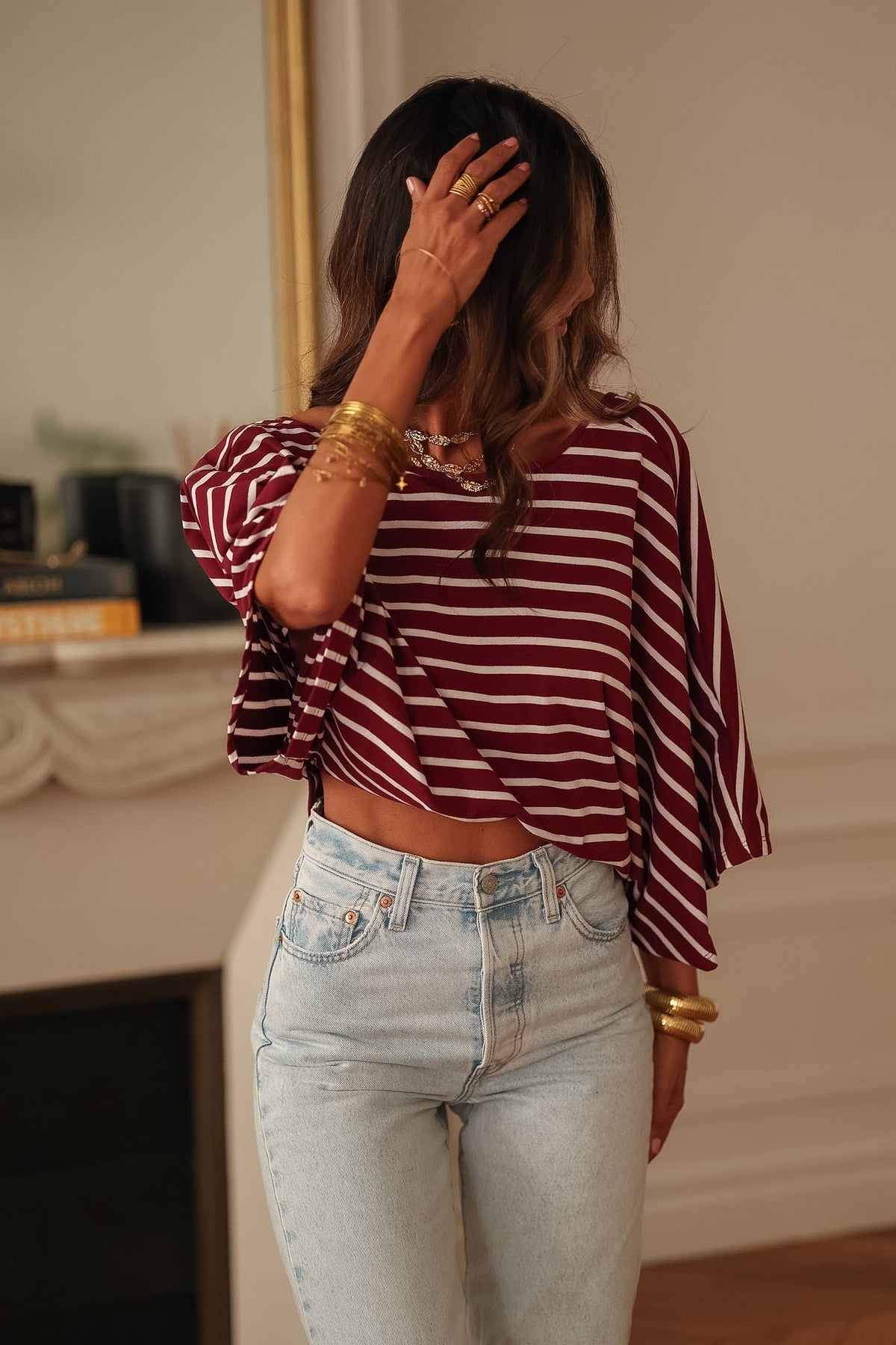 Tee-shirt Nell bordeaux