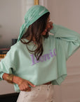 Sweat femme vert d’eau Iconic col rond style moderne (vue 5)