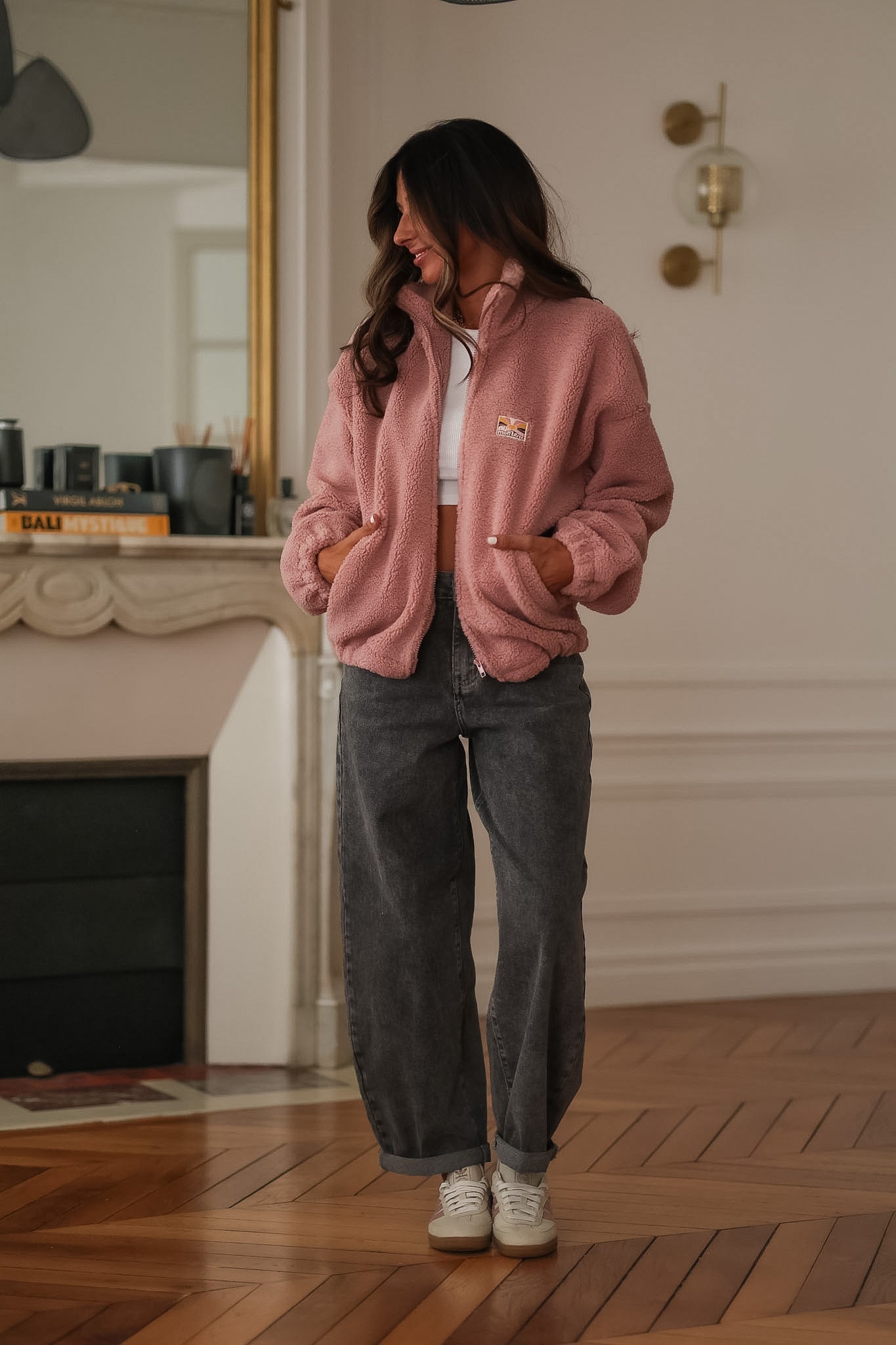 Veste polaire Gia rose