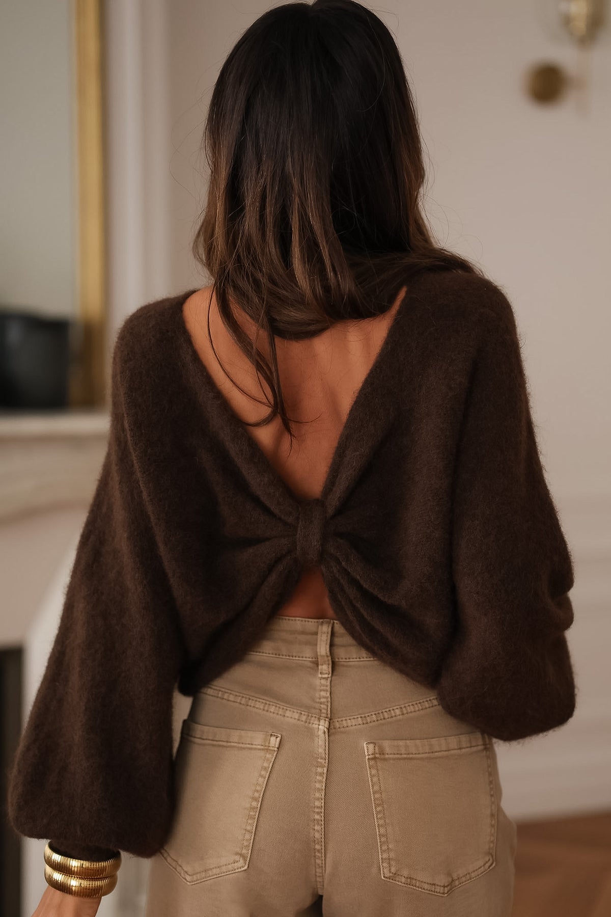 Pull Oria marron