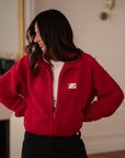 Veste polaire Gia rouge rubis