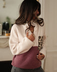 Polaire Alix bi-couleur rose