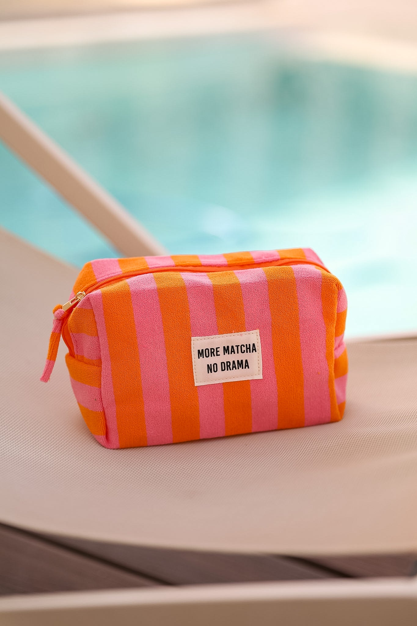 Trousse More Matcha rose et orange