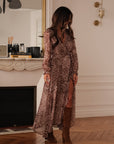 Robe longue Elva choco (Précommande)