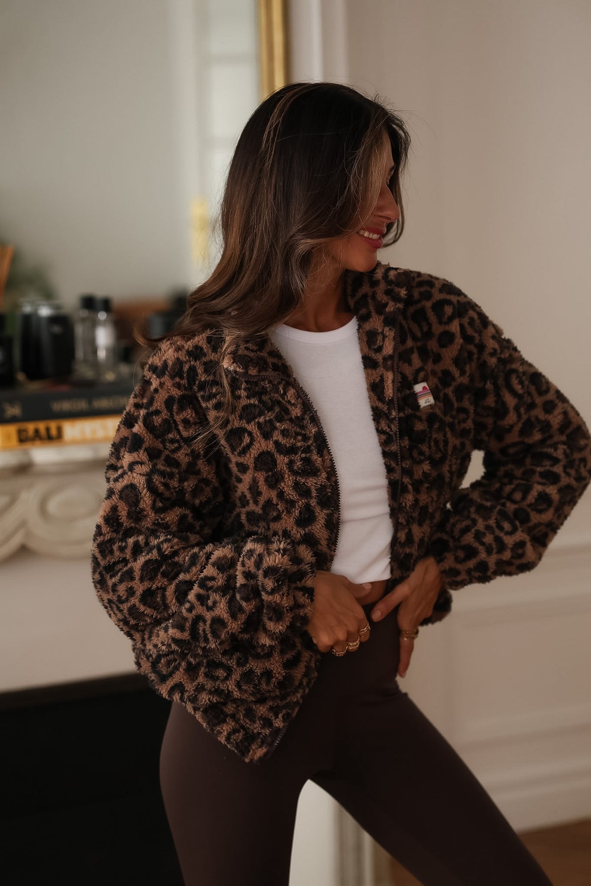 Veste polaire Johane léopard