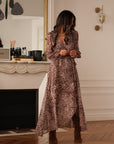 Robe longue Elva choco (Précommande)