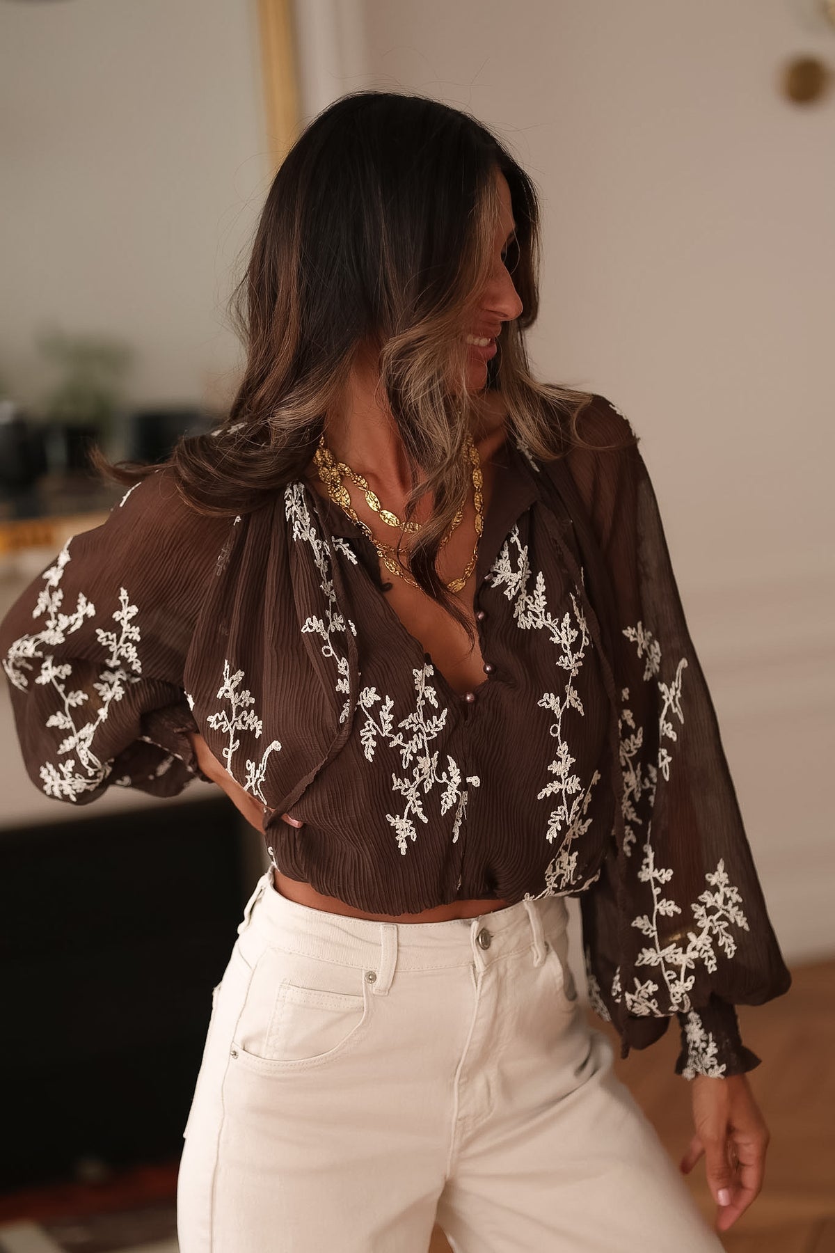 Blouse Anita choco