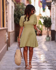 Robe Célinda courte verte