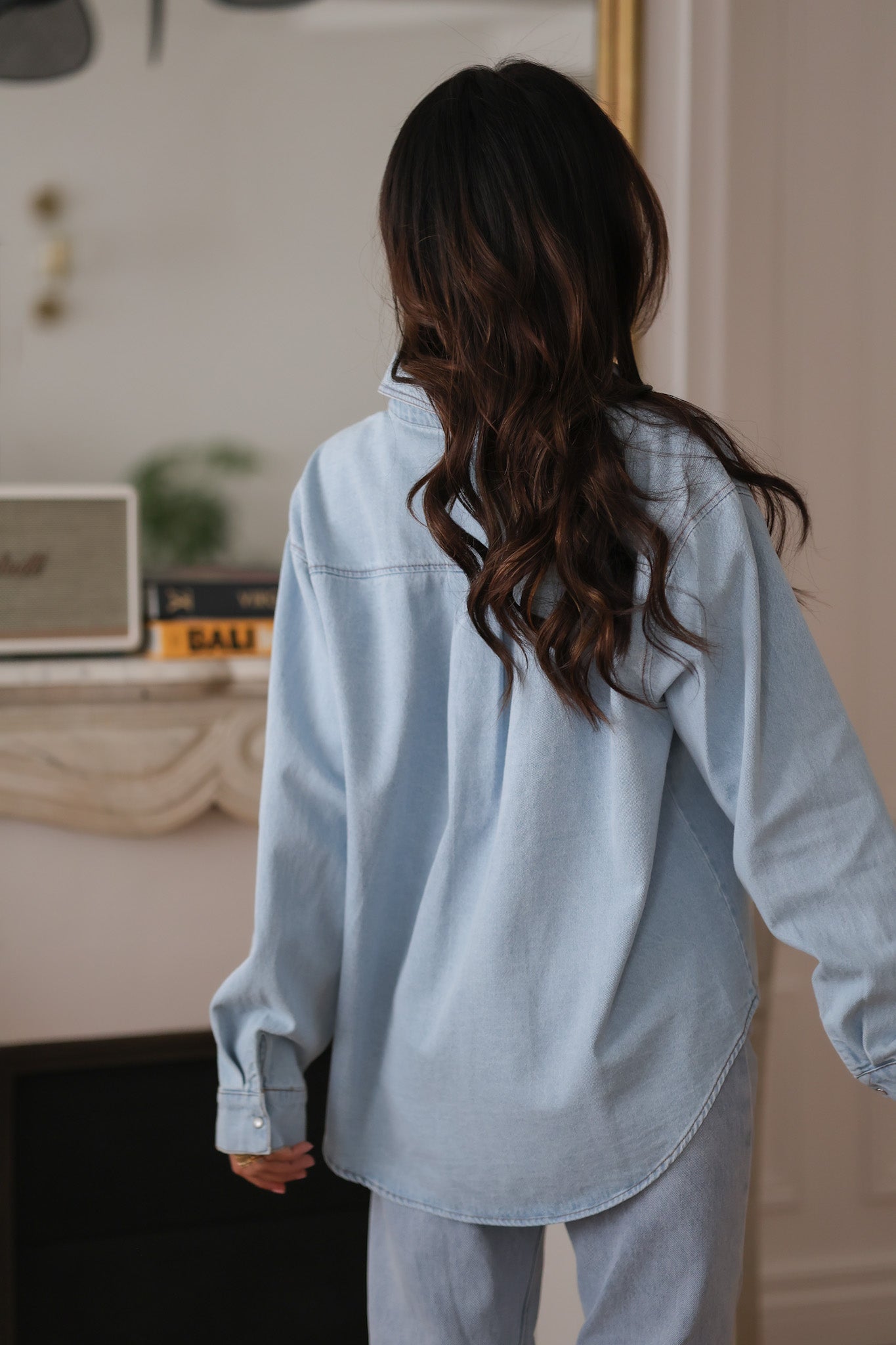 Chemise Evie en jean bleu clair