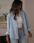 Chemise Evie en jean bleu clair