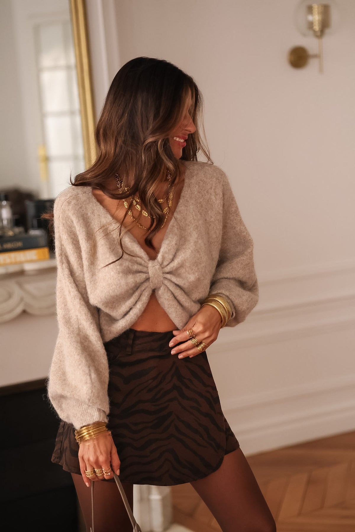 Jupe-short Amaya imprimé zèbre