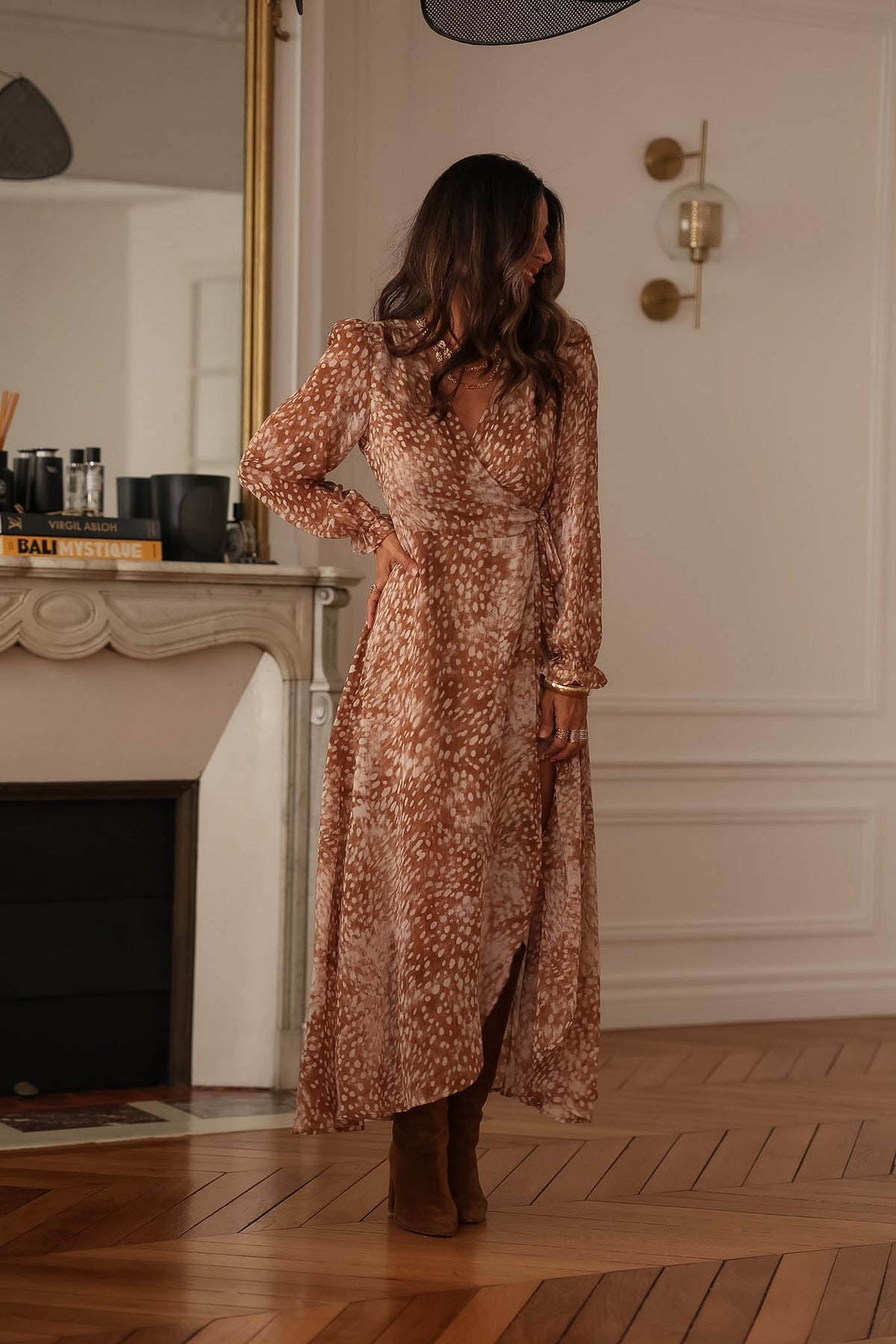 Robe longue Elva camel