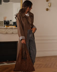 Trench long Sixtine marron