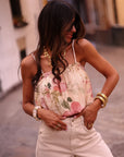 Top Naha à fleurs