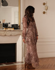 Robe longue Elva choco (Précommande)