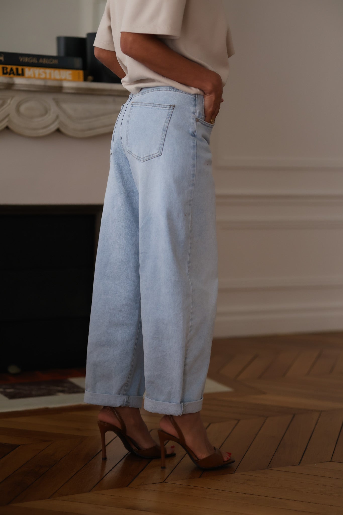 Jean balloon Riven bleu