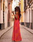 Robe Laly rose et orange