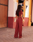 Combi-pantalon Ysé terracotta