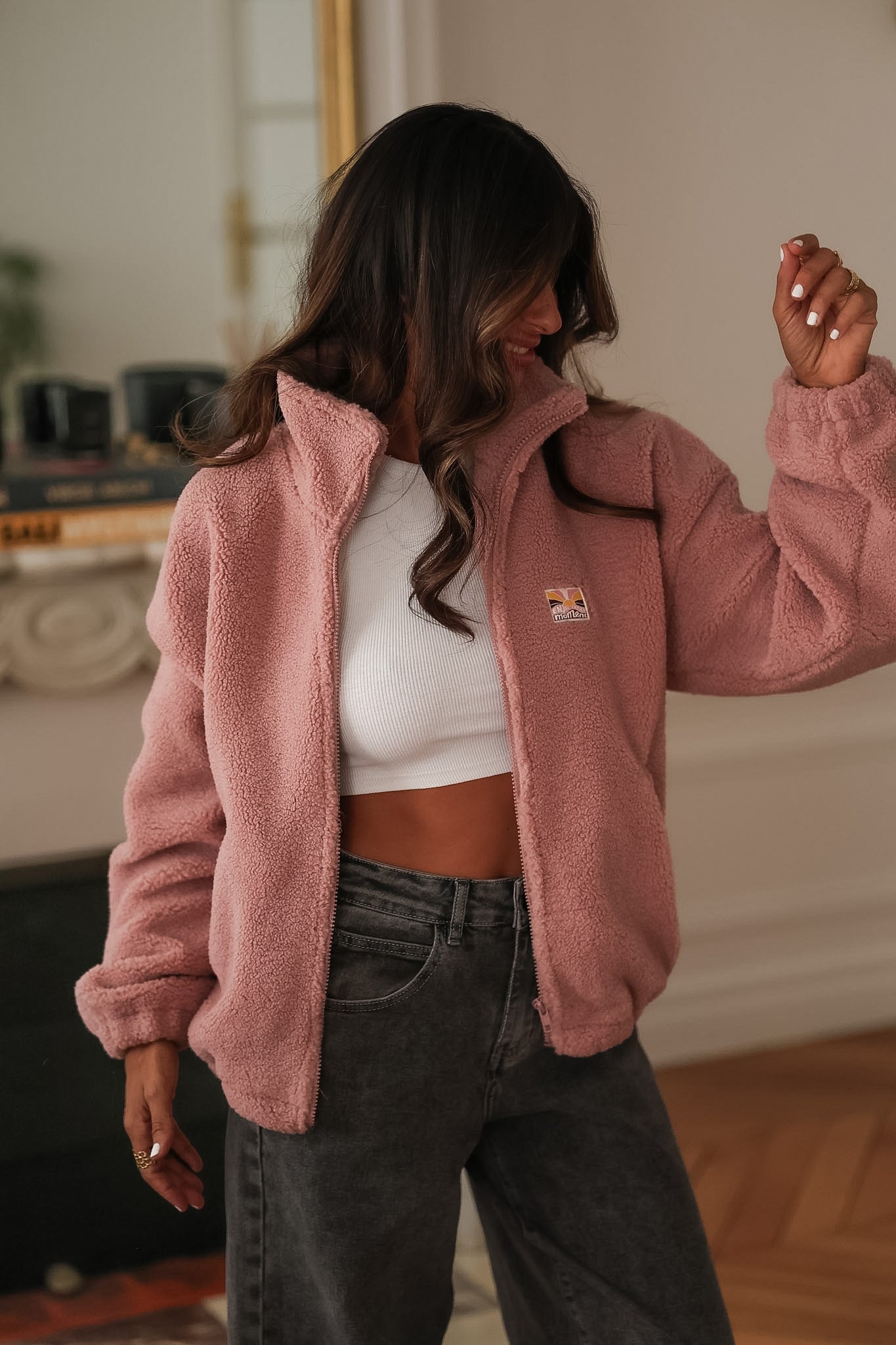 Veste polaire Gia rose