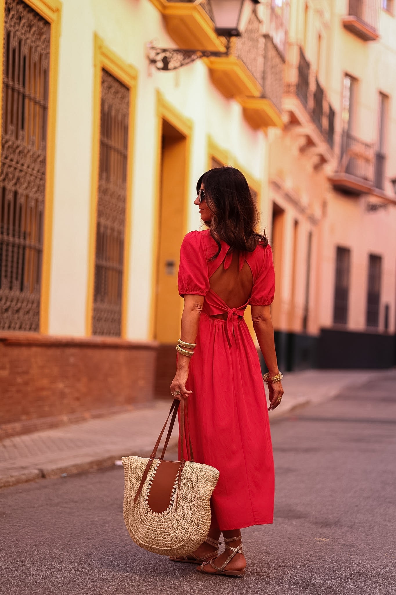 Robe Célinda longue rouge