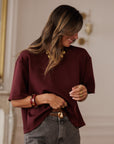 Tee-shirt Charly bordeaux