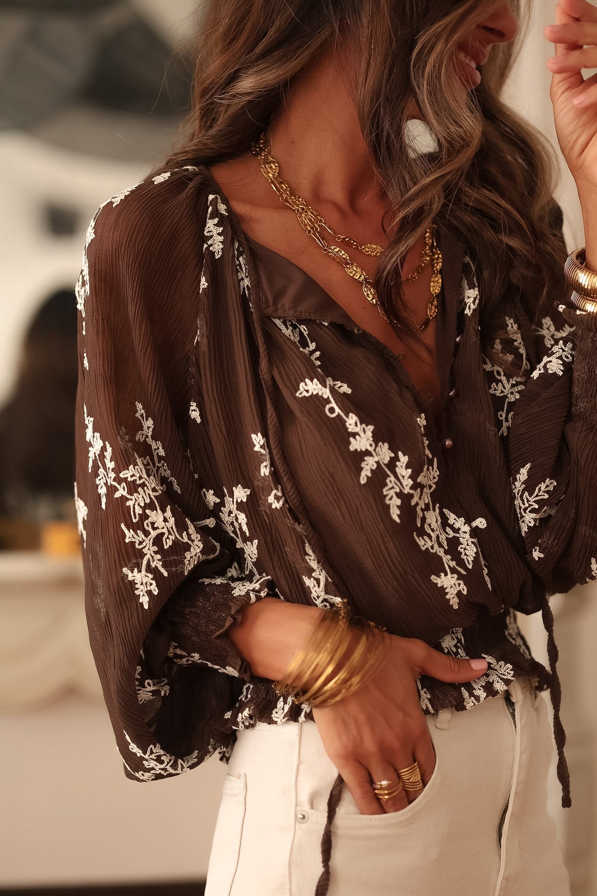 Blouse Anita choco