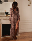 Robe longue Elva choco (Précommande)