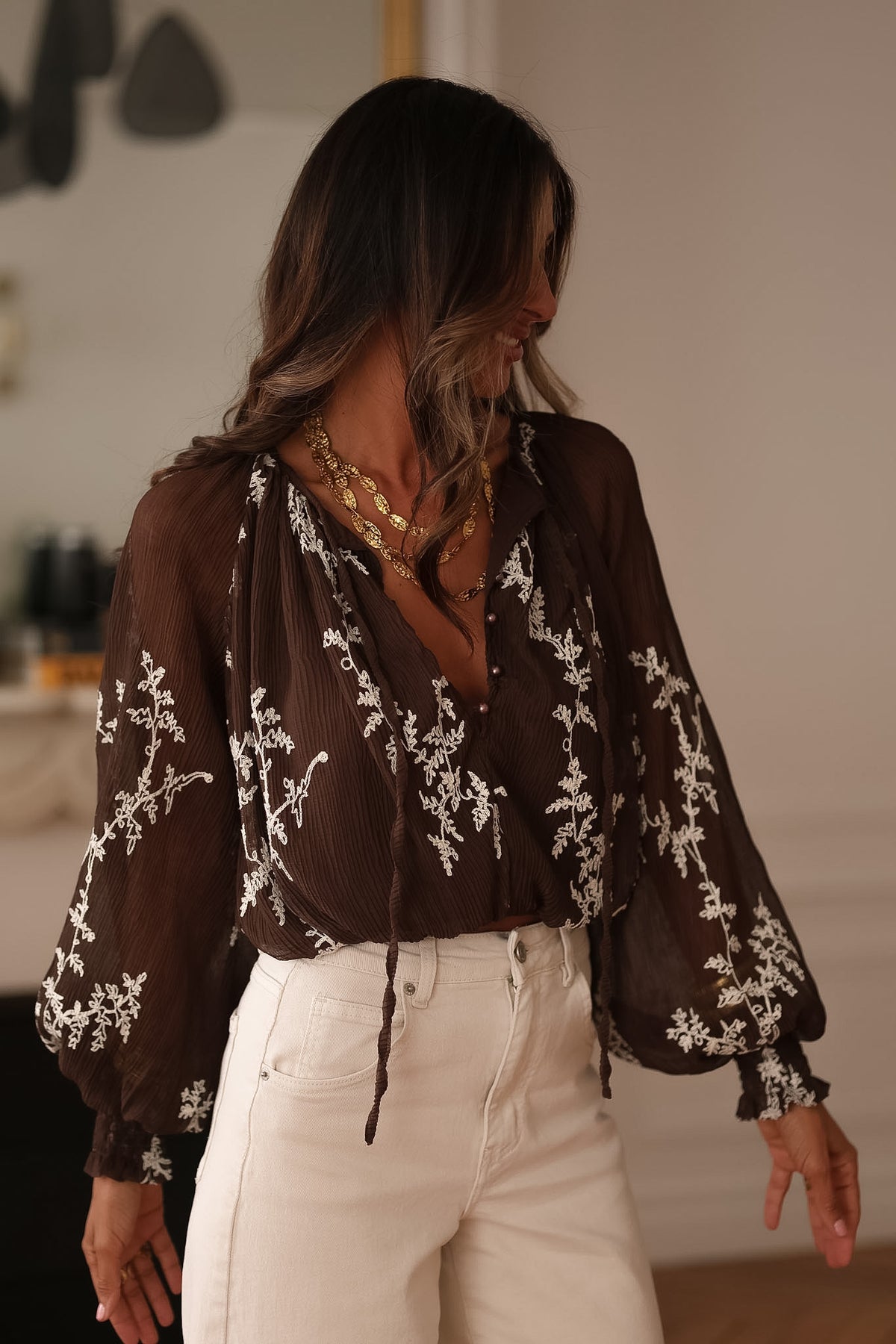 Blouse Anita choco