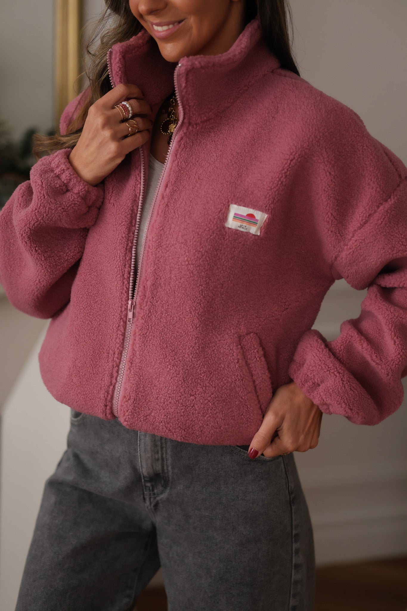 Veste polaire Johane rose (précommande)