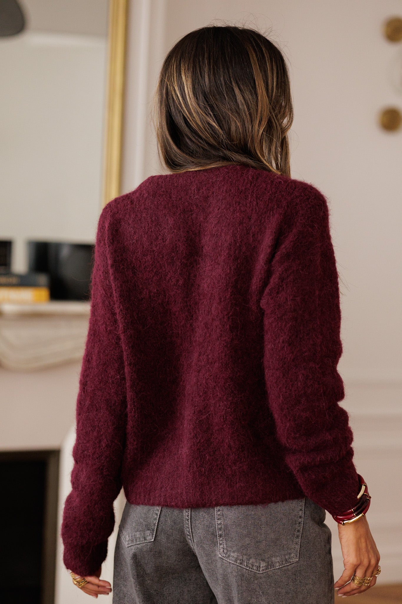 Gilet Sélan prune