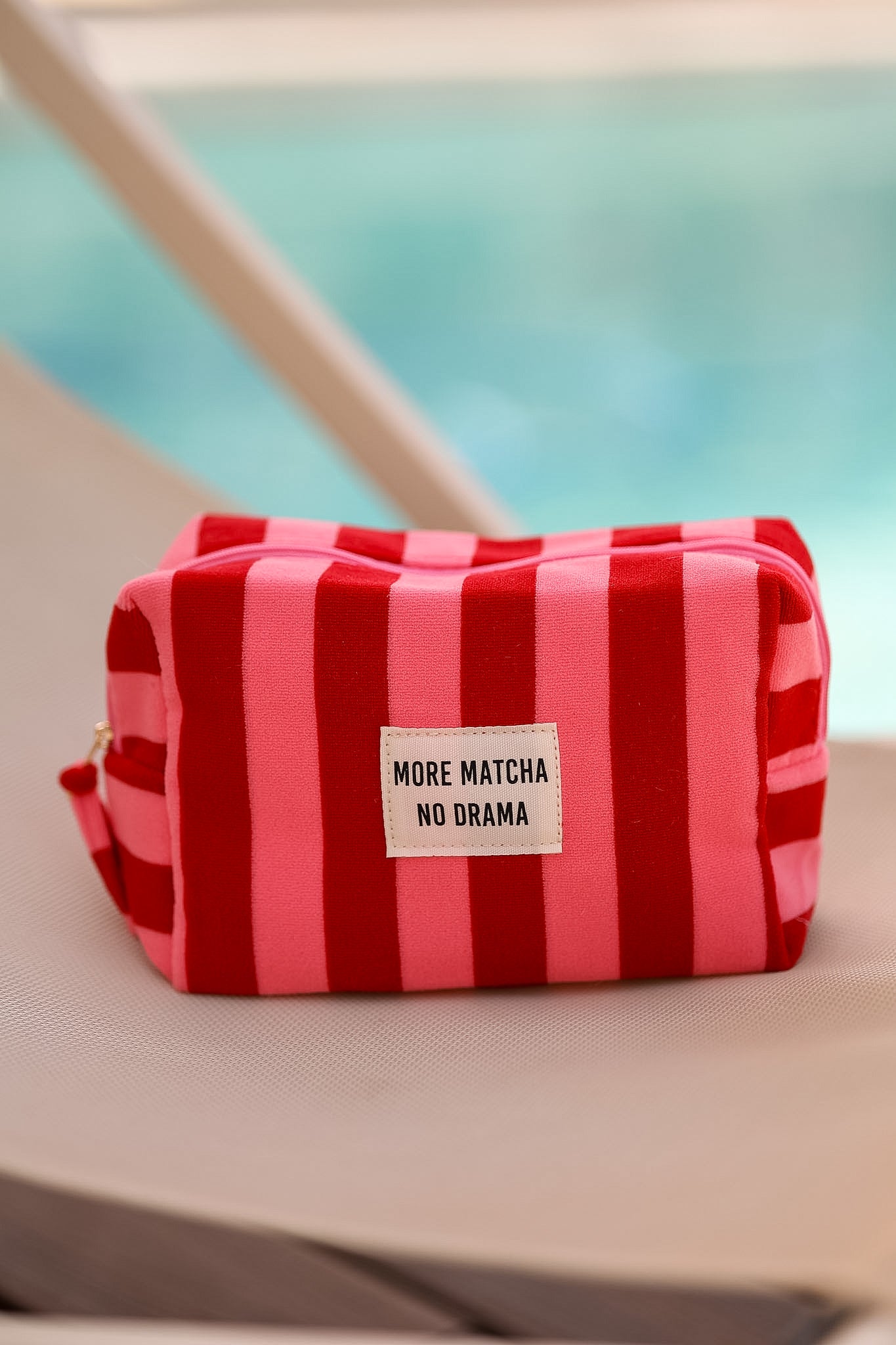 Trousse More Matcha rouge et rose