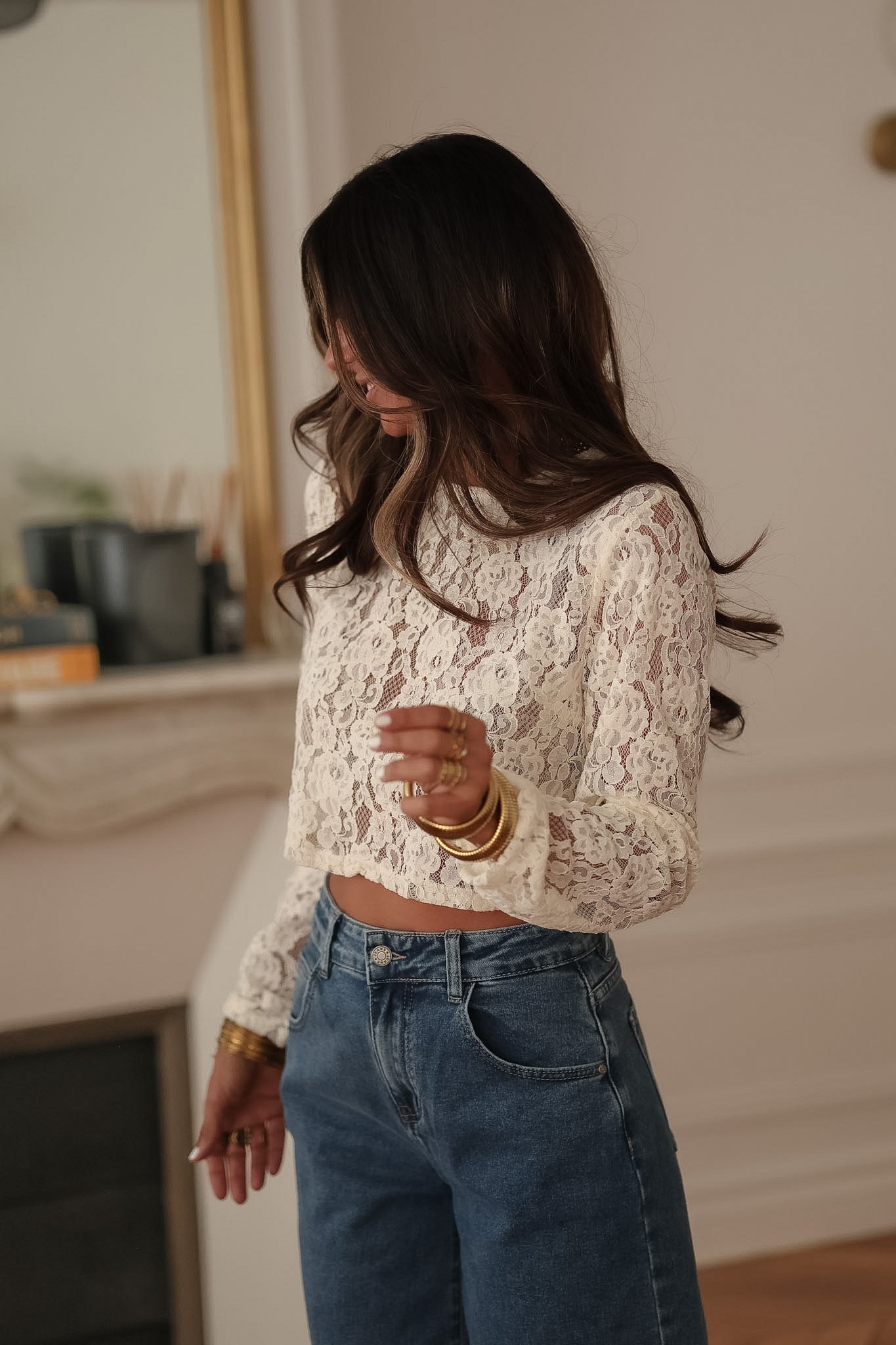 Top Eva en dentelle