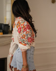 Chemise femme écrue imprimée coupe fluide loose Poppy (vue 9)