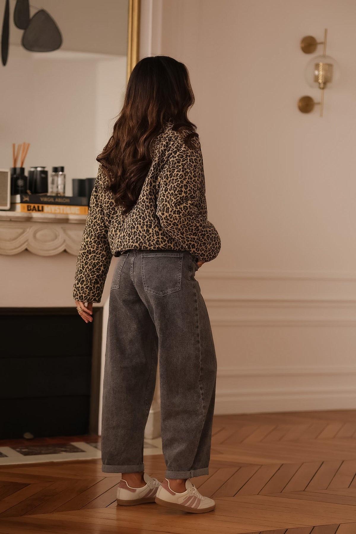 Veste Nélie matelassée leopard