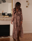 Robe longue Elva choco (Précommande)