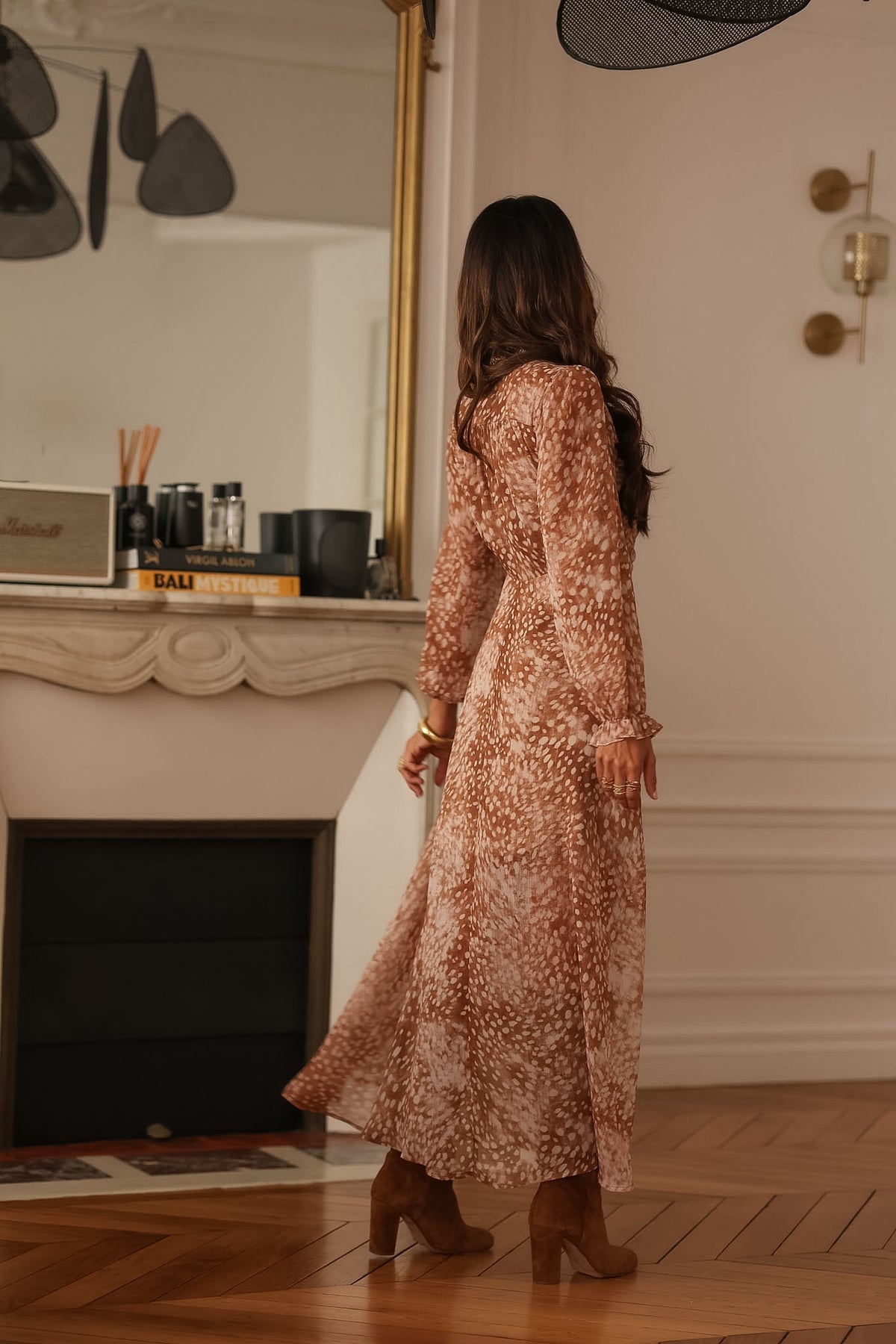 Robe longue Elva camel
